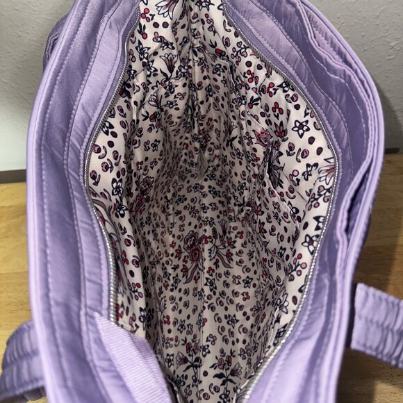 Vera Bradley Small Vera Tote in Performance Twill Lavender Sky NWT - Picture 10 of 10